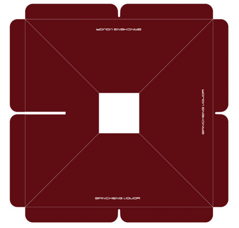Red petals square white LOGO