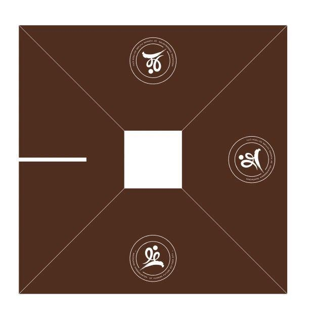 Brown rectangle white LOGo