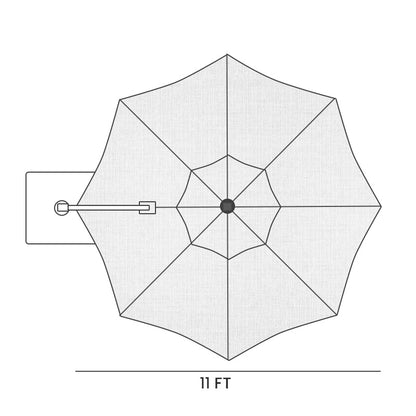 Sofia Deep Space Grey Pole Medium Roman Umbrella