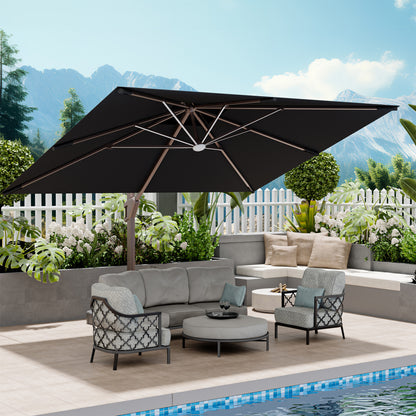 Stylish Illuminated Double Top Suspension Parasol