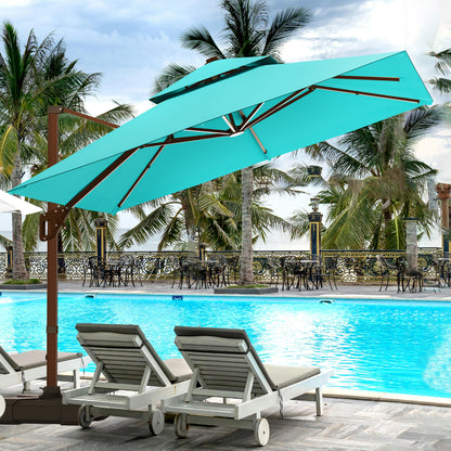 Stylish Illuminated Double Top Suspension Parasol