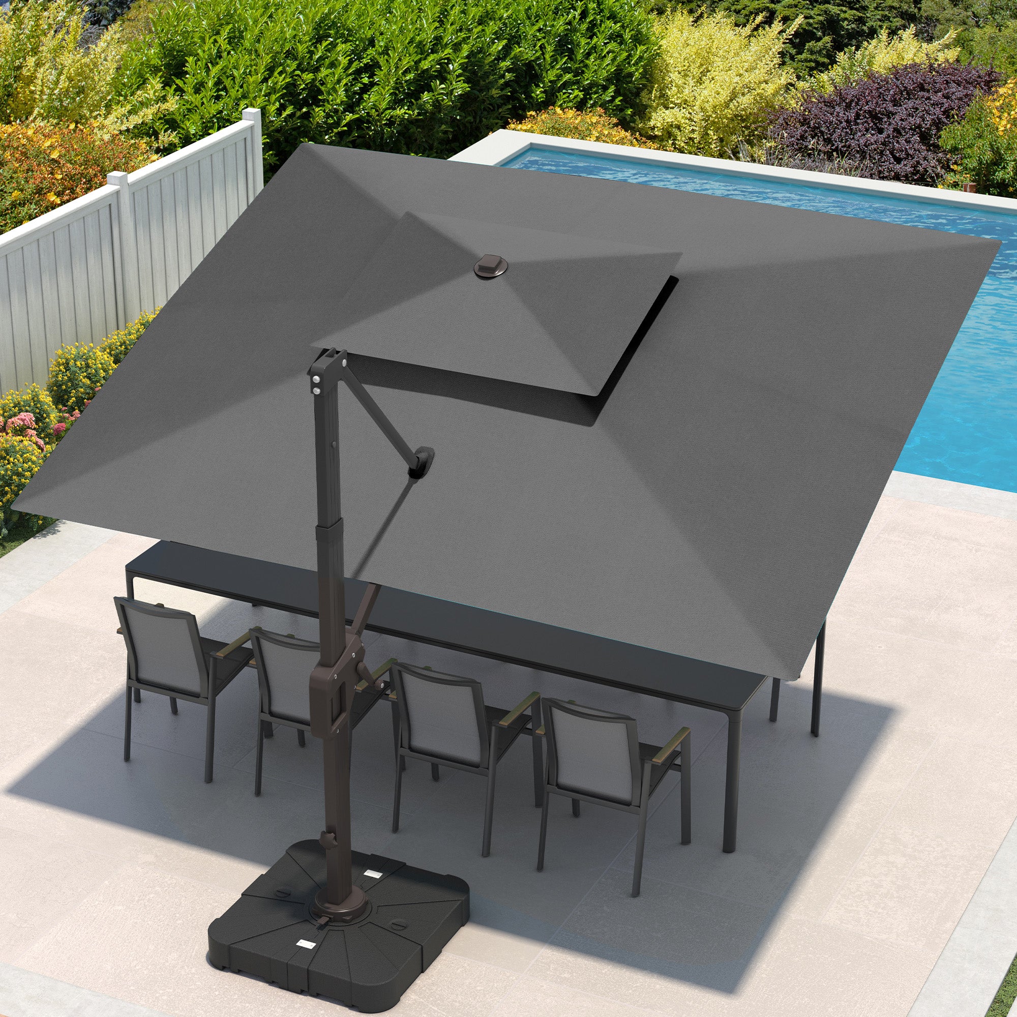 Deluxe Double-Layer Roman Hanging Parasol