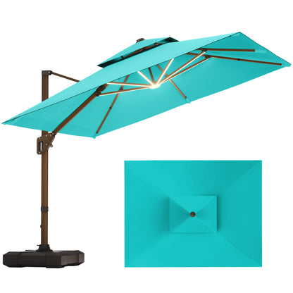 Stylish Illuminated Double Top Suspension Parasol