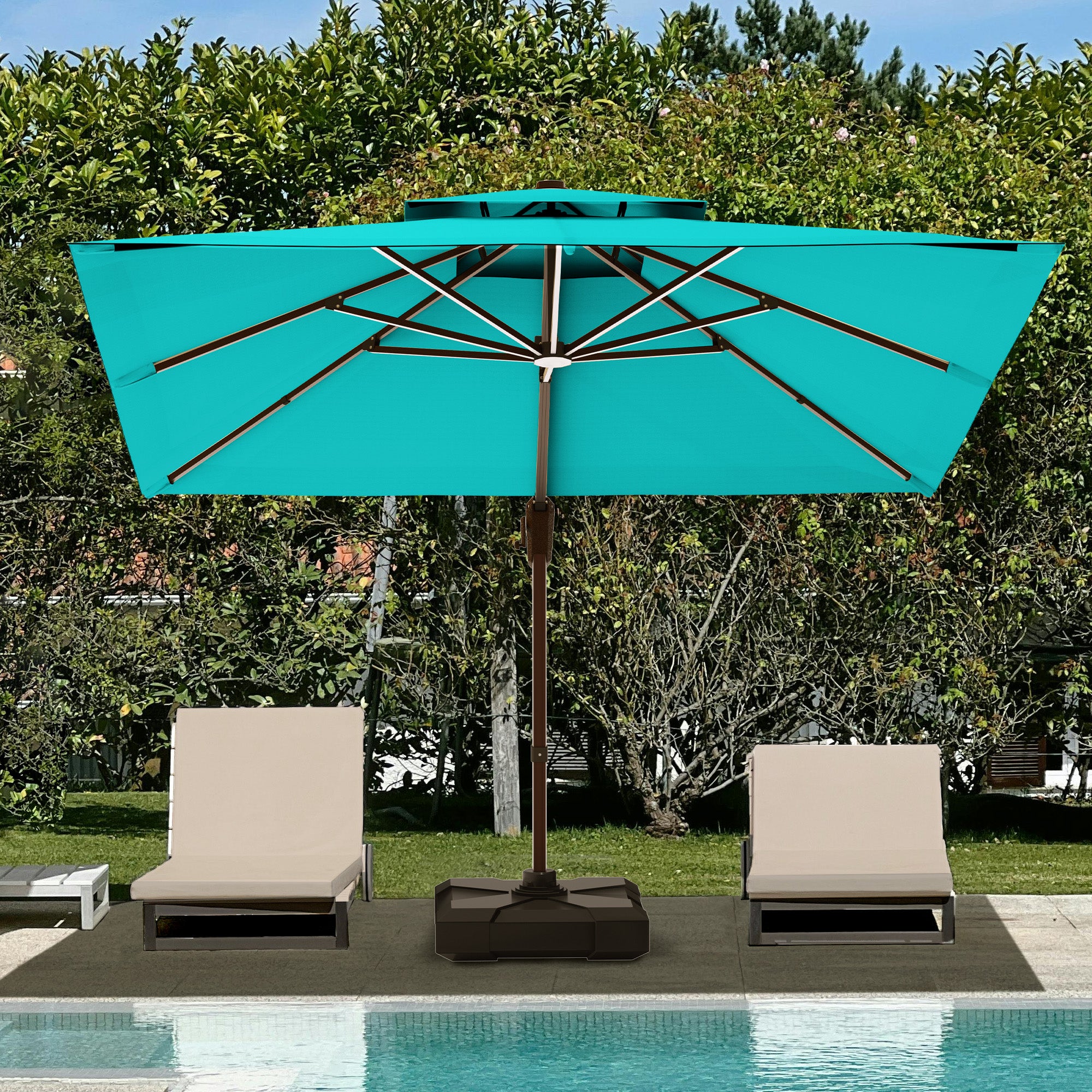Stylish Illuminated Double Top Suspension Parasol