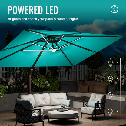 Stylish Illuminated Double Top Suspension Parasol