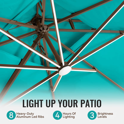 Stylish Illuminated Double Top Suspension Parasol