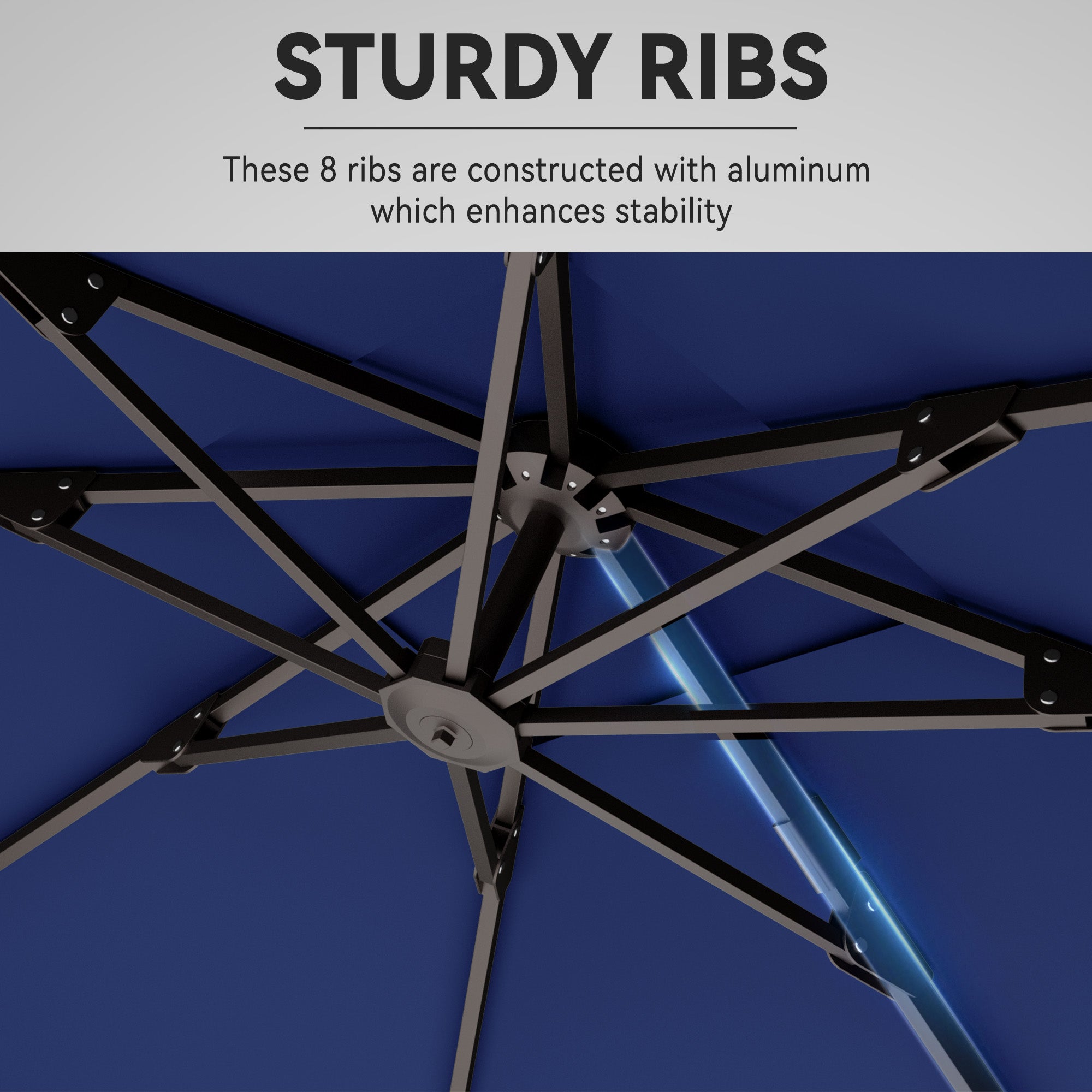 Stylish 9x12 Monotop Roman Patio Umbrella