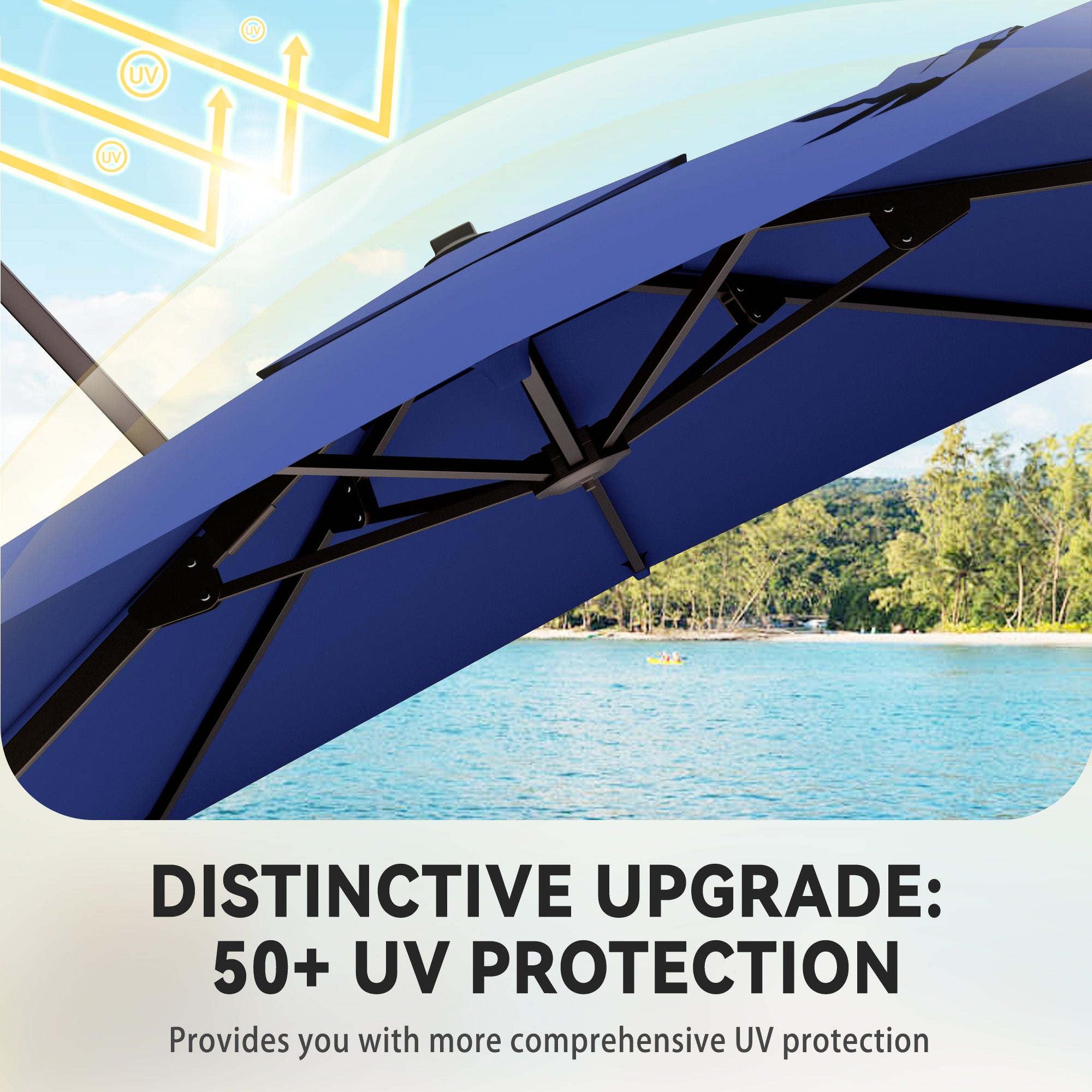 Stylish 9x12 Monotop Roman Patio Umbrella