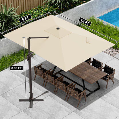 Stylish 9x12 Monotop Roman Patio Umbrella