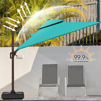 Stylish Illuminated Double Top Suspension Parasol