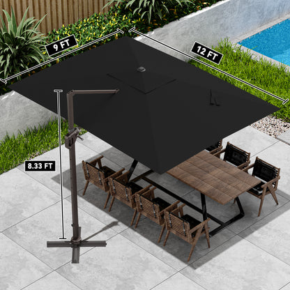 Stylish 9x12 Monotop Roman Patio Umbrella