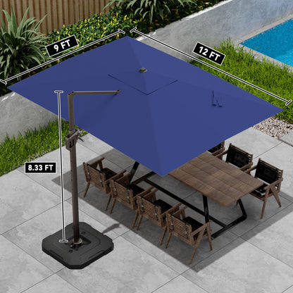 Stylish 9x12 Monotop Roman Patio Umbrella