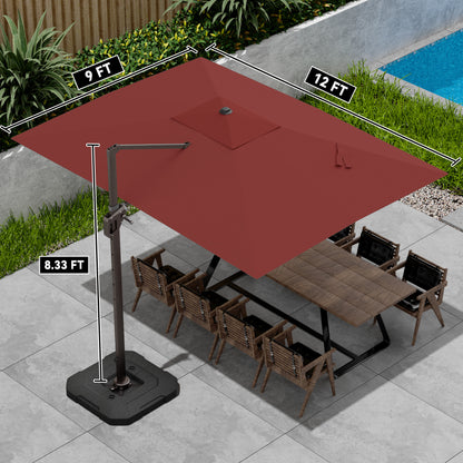 Stylish 9x12 Monotop Roman Patio Umbrella