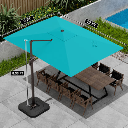 Stylish 9x12 Monotop Roman Patio Umbrella
