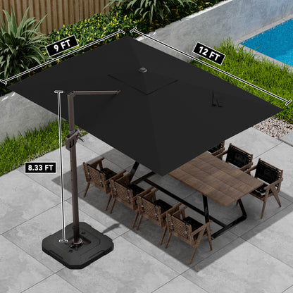 Stylish 9x12 Monotop Roman Patio Umbrella